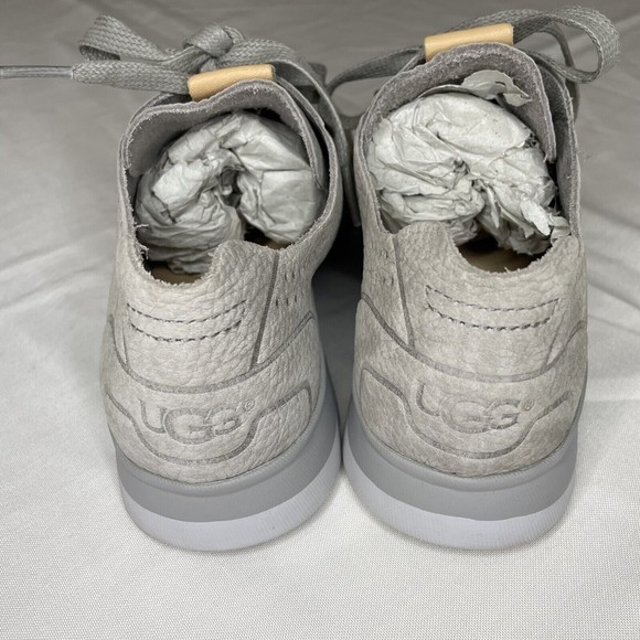 UGG Women's Tye Casual Leather Sneakers Size 6 Gray Treadlite S/N 1016674 - Picture 3 of 8